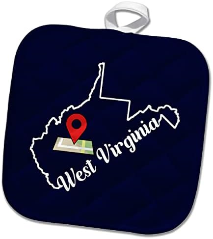 3drose visitando a Virgínia Ocidental aqui estadual esboço marcador de viagem - Potholders