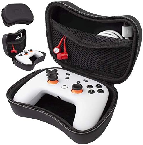 Orzly Case for Google Stadia Controller - Case de proteção com bolso de armazenamento interno para carregar cabo