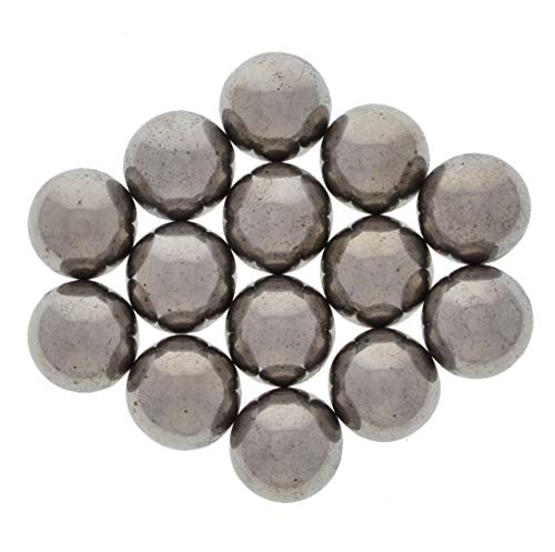 Gemas hipnóticas: 10 PCs Rodadas de hematita magnética de prata - Tamanho de 0,75 polegada - ímãs de ferrita de cerâmica a granel para criação, hobbies, geladeira, ciência, fabricação, casa, escritório e muito mais!