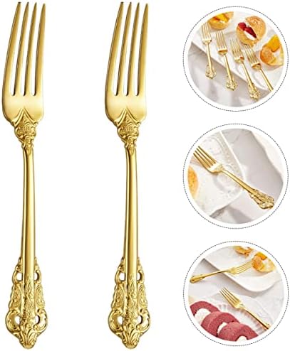 Bestonzon 10 pcs lanches de sobremesas seguras festas de casamento utensílios de jantar garfos de estilo que serve comida de jantar