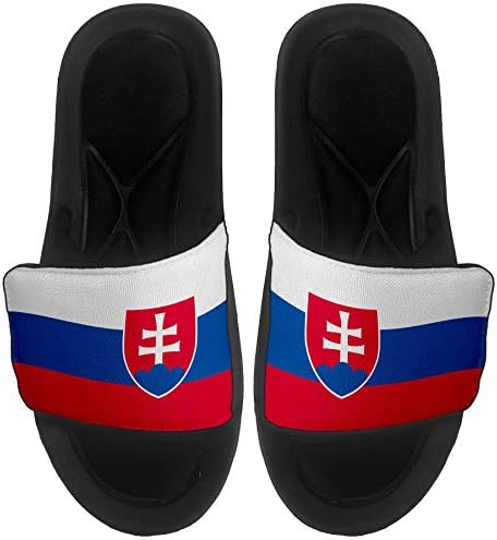 Sandálias/slides Slide -on -Slide para homens, mulheres e jovens - bandeira da Eslováquia - Eslováquia Flag