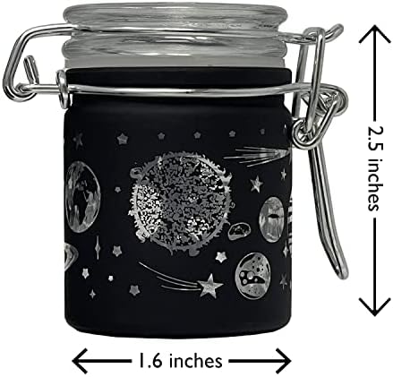 Ted Miller Innovation Mini Storage Jar Conjunto de 3: Galáxia escura com tampa de aperto