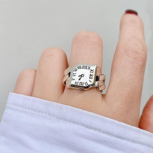 Anéis bonitos para mulheres assistem criativos incrustados prateados zircão de zircão anel de anel de cobre anéis
