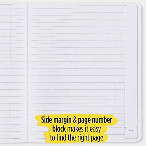 Five Star Interactive Notetaking Composition Books, 3 pacote, 1 sujeito, papel governou a faculdade, 11 x 8-1/2, 100 folhas,