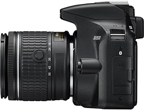 Nikon D3500 24,2MP DSLR Câmera digital com lentes de 18-55 mm e 70-300mm Modelo de modelo de luxo-Includes- Sandisk 64 GB cartão SD + bolsa de câmera grande + software de edição + bateria de reposição + filtros