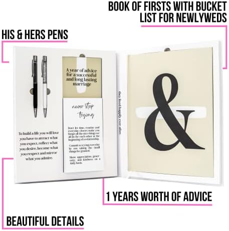 Presentes de casamento para casais Caixa de noiva exclusiva para noiva com um livro de primeiros e anos de conselho para um casamento