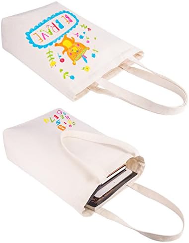 Lily Queen Natural Canvas Bags Diy para criar e decorar bolsas de compras de mercearia reutilizáveis