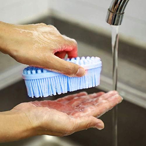 Maldição traseira, alça longa anti-deslizamento para chuveiro, escova traseira dupla, esfoliante para o corpo para banho ou escova