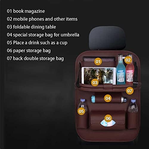 Organizadores do Laleo Car Backseat para crianças, bolsos de armazenamento Kick tapetes Protetores de banco traseiro para crianças pequenas, bolsos de tablets de tela de toque e uma bolsa de lenços de papel