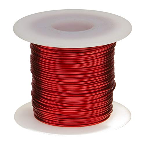 Fio de ímã, fio de cobre esmaltado pesado, 17 awg, 5,0 lb, 789 'comprimento, 0,0482 diâmetro, vermelho