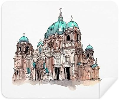 Catedral de Berlim na Alemanha Limpeza de Cleancador de Camurcedas 2pcs Tecido de Camurça