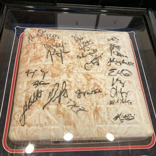 2007 Boston Red Sox WS Champs Team assinado o jogo ALDS usou Base Steiner & JSA Loa - MLB Game Autografado Bases usadas