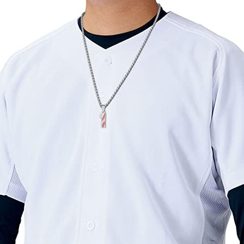 Colares de beisebol personalizados de Wikavanli Número da camisa de beisebol 00-99 colar de aço inoxidável aço de beisebol colar