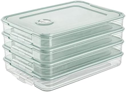 EIOFLIA GRIGHLIGH STORE DE ALIMENTAÇÃO Caixa de armazenamento Caixa de armazenamento Caixa de alimentos Bandeja de recipiente de bandeja Única empilhável com tampa de plástico verde 3pcs