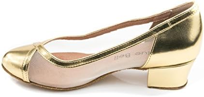 Bluebell Sapatos feitos à mão Salsa feminina Salsa Sapatos de dança de casamento The Leslie 1.6 Heel - Gold
