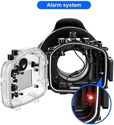 Câmera de câmera à prova d'água dos sapos marítimos Compatível com a Sony A7RIV IPX8 40M/130 pés de profundidade de mergulho da câmera subaquática para mergulho, surf, remo, esqui