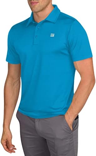 As camisas de pólo de golfe desarrumadas masculinas - o comprimento perfeito, o tecido elástico seco rápido e de 4 vias. Wicking de umidade, proteção UPF 50+