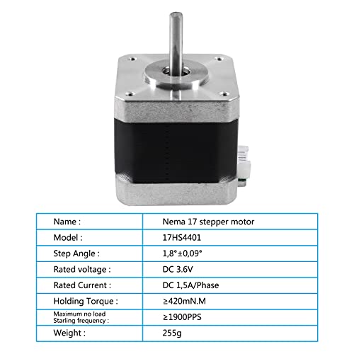 Alinan 3pcs Motor de passo NEMA 17 bipolar, 17HS4401 Motor de etapa de 2 fas