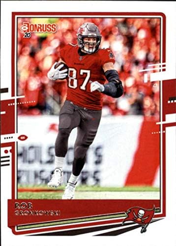 2020 Donruss Football 229 Rob Gronkowski Tampa Bay Buccaneers Cartão de negociação oficial da NFL por Panini America