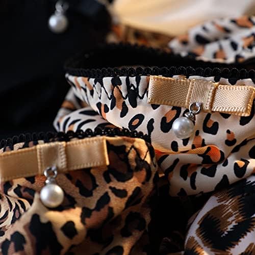 Sexy leopard imprimir gelo de seda de seda alta de roupas íntimas sem costura levantamento de quadril