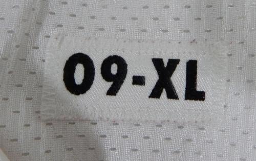2009 San Francisco 49ers 41 Game usou White Practice Jersey XL 92 - Jerseys de Jerseys usados ​​na NFL não assinada