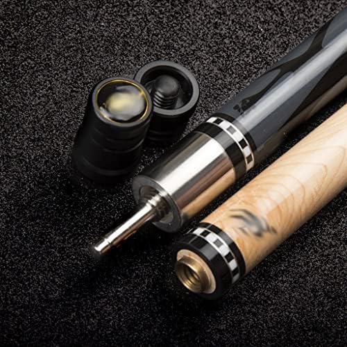 N/A Billiard Pool Cue 11,5mm/13mm de bordo de bastão de ponta com presente 147cm Nine bola preta 8 sugestão artesanal