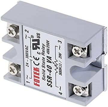 Fehauk 1pcs Módulo de relé de estado sólido SSR-40VA 40A Potenciômetro de controle extermal de entrada 24-380VAC saída