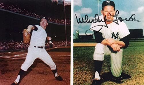 Whitey Ford Baseball Hof assinou foto 3.5x6 com JSA COA - Fotos autografadas da MLB