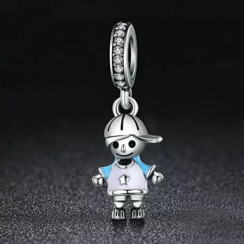 Menino ou menina Dangle 925 Sterling Silver Child Charm de miçangas para Charms de moda Bracelet e colar