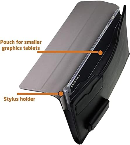 Caixa de fólio de tablets de couro de Broonel - Compatível com Ugee M708 Tablet gráfico