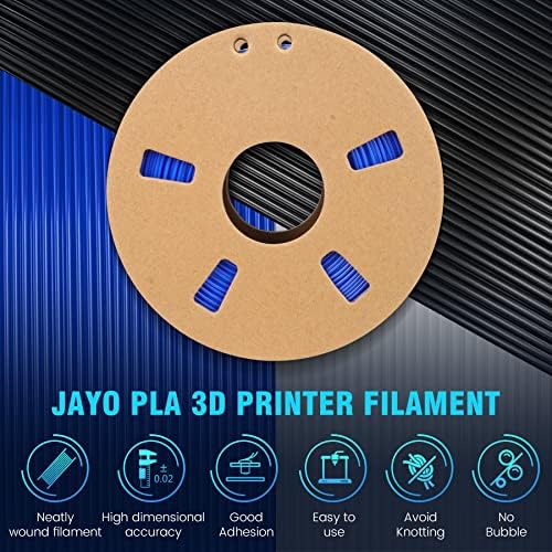 Filamento da impressora Jayo PLA 3D, precisão dimensional de material de impressão de 1,75 mm PLA +/- 0,02mm, 0,65 kg de spool