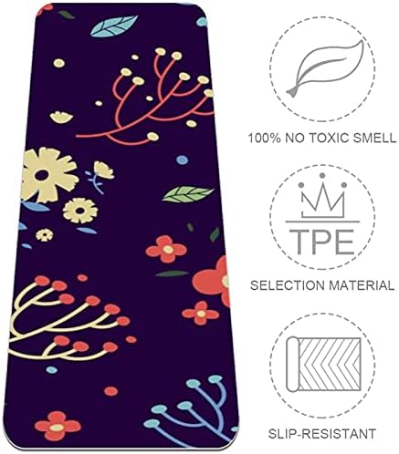 Yoga Mat Floral Eco Friendly Non Slip Fitness Exercition tapete para pilates e exercícios de piso