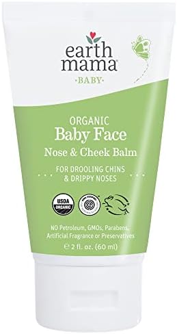 Terra Mama Orgânico Baby Face nariz e bochecha para pele seca Alternativa de vaselina natural de petróleo, onça de 2