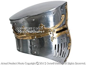 Medieval Gears Brand Funcional Medieval Great Bucket Barrel Helm Capace