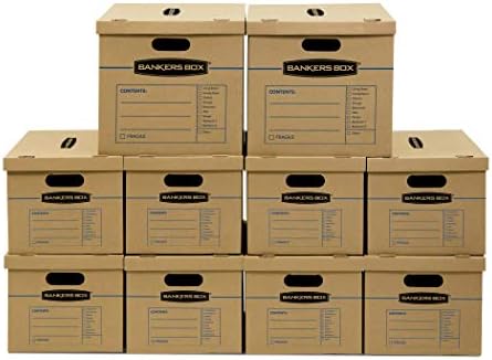 Bankers Box Smoothmove Caixas em movimento clássicas, grandes, 21 x 17 x 17 polegadas, 5 pacote e smoothmove Classic Moving Kit Boxes,
