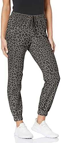 Danskin Women's Cosy Leopard Sweatpante
