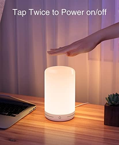 Lâmpada inteligente de BeanTech, lâmpada de mesa inteligente wifi compatível com Alexa e Google Assistant para controle de voz, ideal para lâmpada de cabeceira ou lâmpada de mesa, lâmpada LED multicolorida, diminuída e inteligente,