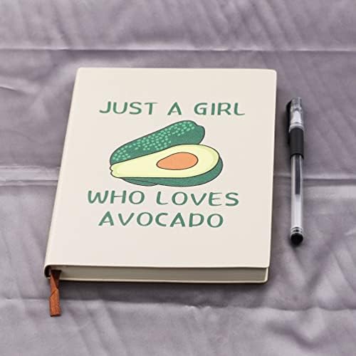 Presentes engraçados de abacate apenas uma garota que adora notebook de couro de abacate Presente de aniversário Presente