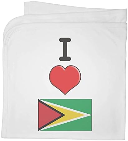 Azeeda 'I Love Guyana' Cotton Baby Blain / Shawl