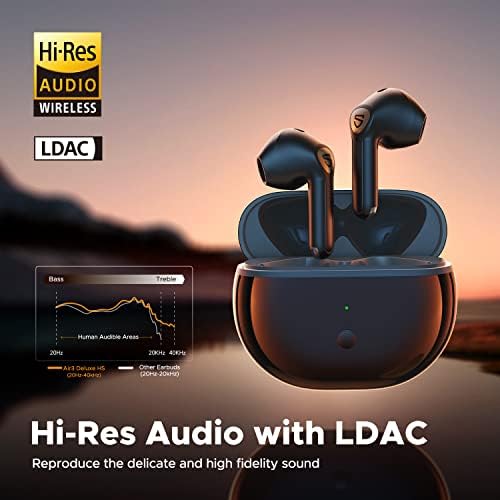 Sondpeats Q30 HD fones de ouvido Bluetooth e fones de ouvido sem fio Air3 Deluxe HS com certificação de áudio de alta resolução e codec LDAC
