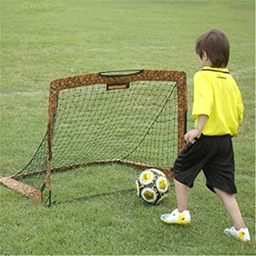 Teerwere portátil de futebol portátil Objetivo de futebol portátil Infantil Treinamento móvel infantil Quadro de rede interna e externa de jogo simples pequeno gol