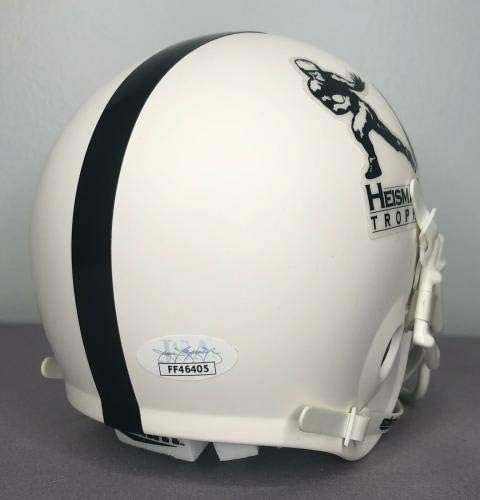 Ricky Williams assinou o Mini Capacete Heisman Trophy com JSA Coa ~ Texas Longhorns - Mini capacetes autografados da