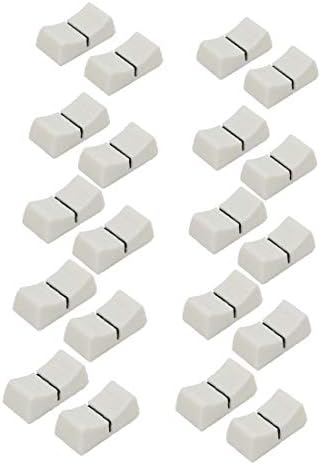 X-dree 20 pcs 11mm x 24 mm x 10,8 mm Plástico Potenciômetro Controle Tampa do botão rotativo Branco (20 piezas 11 mm x 24 mm x 10,8