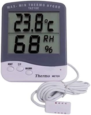 Mowers 8c Higrômetro de temperatura interna digital com sonda de teste de 1,5m, sonda de monitor de temperatura/894