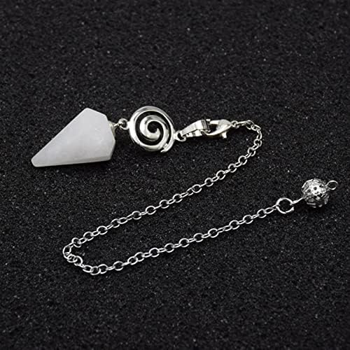 Liugou Amulet Adivinação Pendulum Pedra Natural Cone Espiritual Cura Pendulums de Cristal Wicca Chakra 1PCS