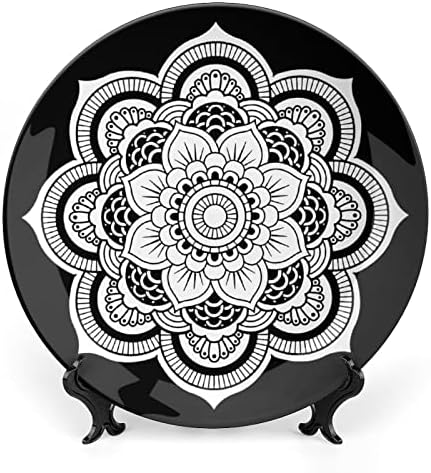 Mandala Flor Cerâmica Placas Decorativas de China com ornamentos pendurados Pratos de jantar