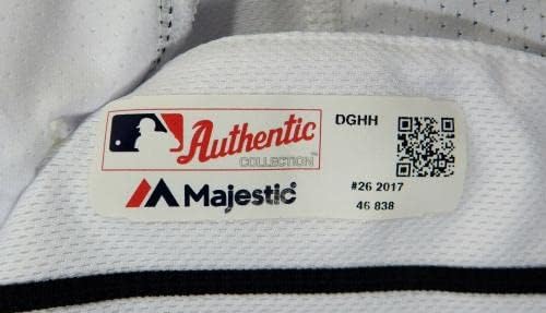 2017 Detroit Tigers Zac Reininger 26 Game usou White Jersey Mr.i Patch 46 521 - Jogo usou camisas MLB