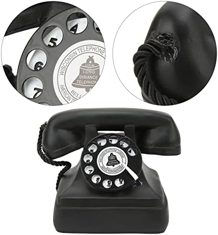 Telefone rotativo de discagem rotativa FOTABPYTI, estilo antigo do modelo de telefone rotativo clássico para a mesa