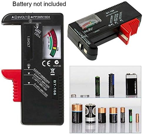 Testador de bateria, testador de bateria digital LED, tamanho de múltiplo do verificador de bateria para as baterias de célula de botão AAA C D 9V 1.5V