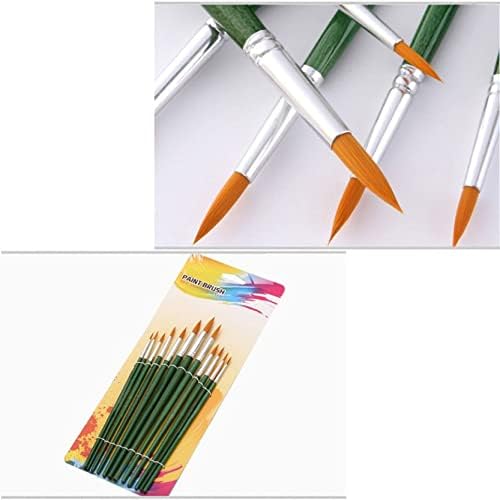 12pcs de nylon acrílico Pincéis pontiagudos de tinta apontada para aquarela Gouache Pintura a óleo Supplimentos de arte